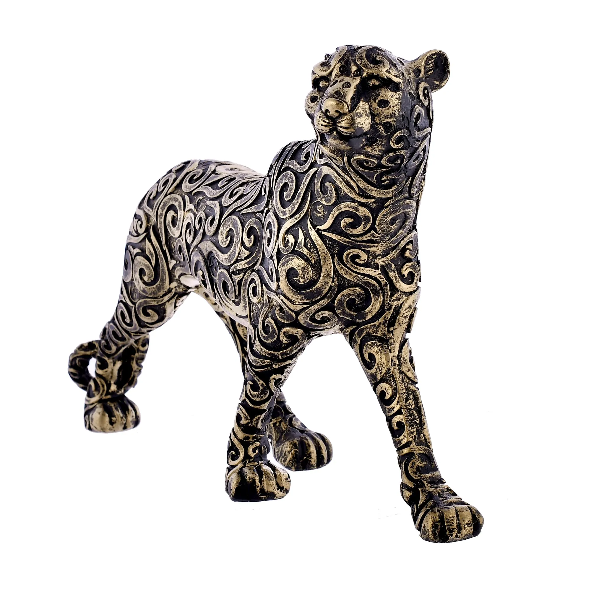 Elara Craft Panther Animal Showpiece Antique Design Sculpture for Home Dcor,Showpiece for Living Room Table Dcor (36X24 CM) GALEXY-STACHU-02