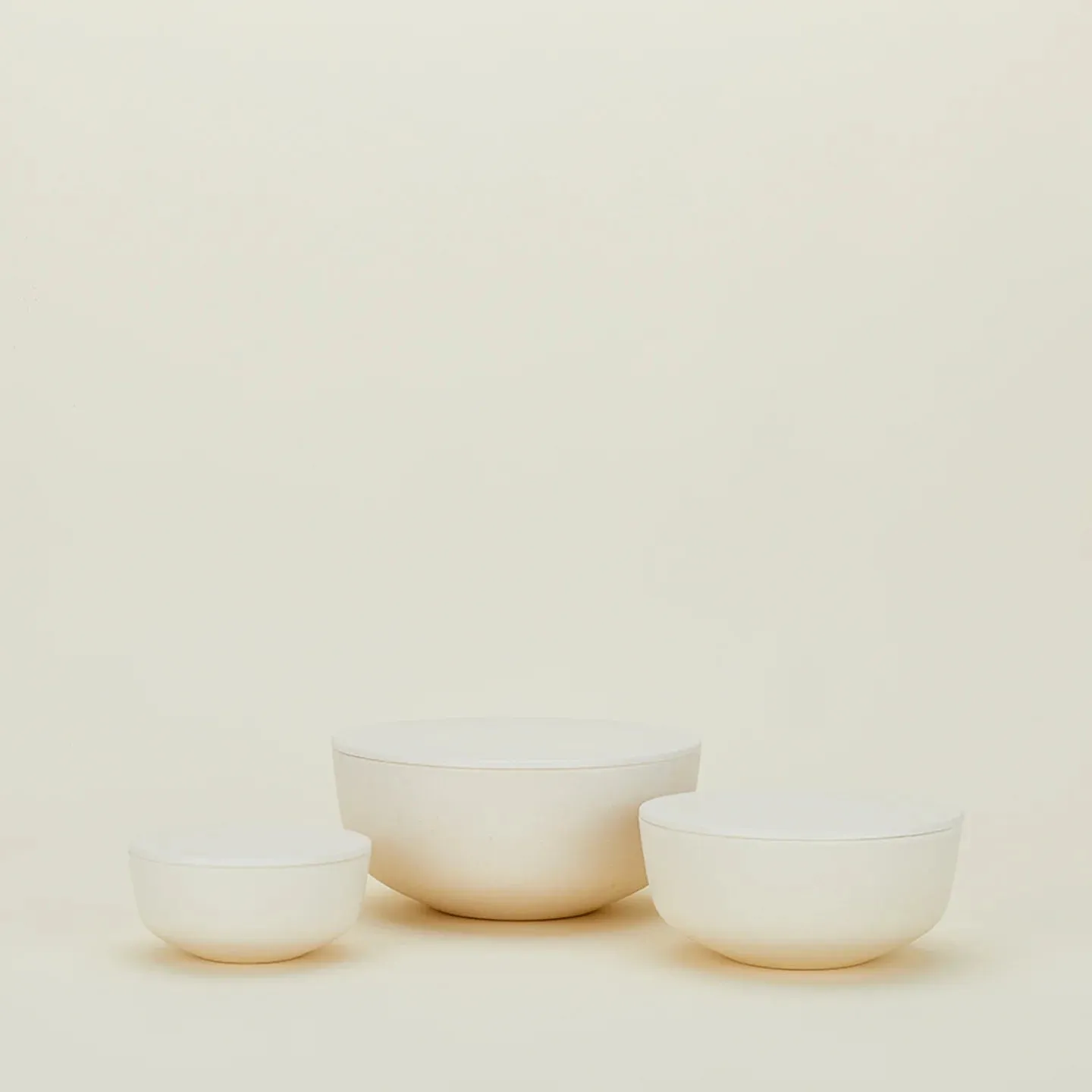 Essential Lidded Bowls | Set of 3 (Ivory)