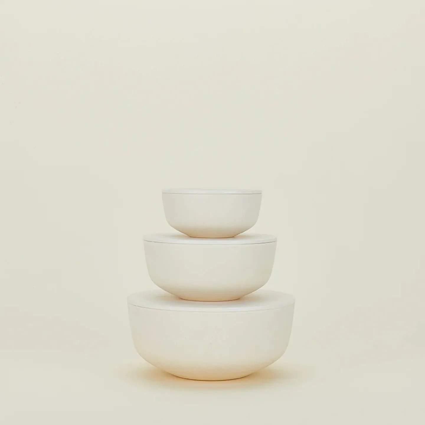 Essential Lidded Bowls | Set of 3 (Ivory)