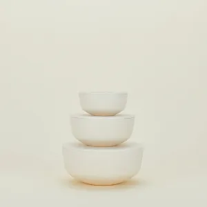 Essential Lidded Bowls | Set of 3 (Ivory)
