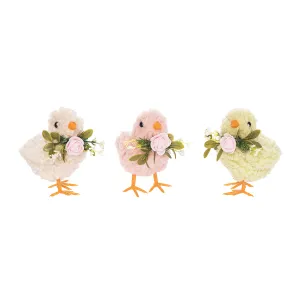 Felt Chicks Figurine, Asst. of 3
