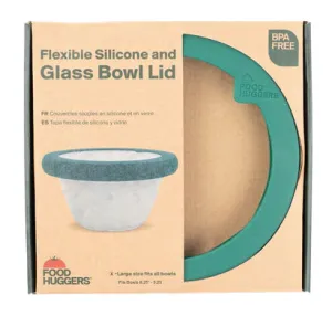 Food Huggers Cover Seal Foods & Containers – X-Large Glass Bowl Lid – Green