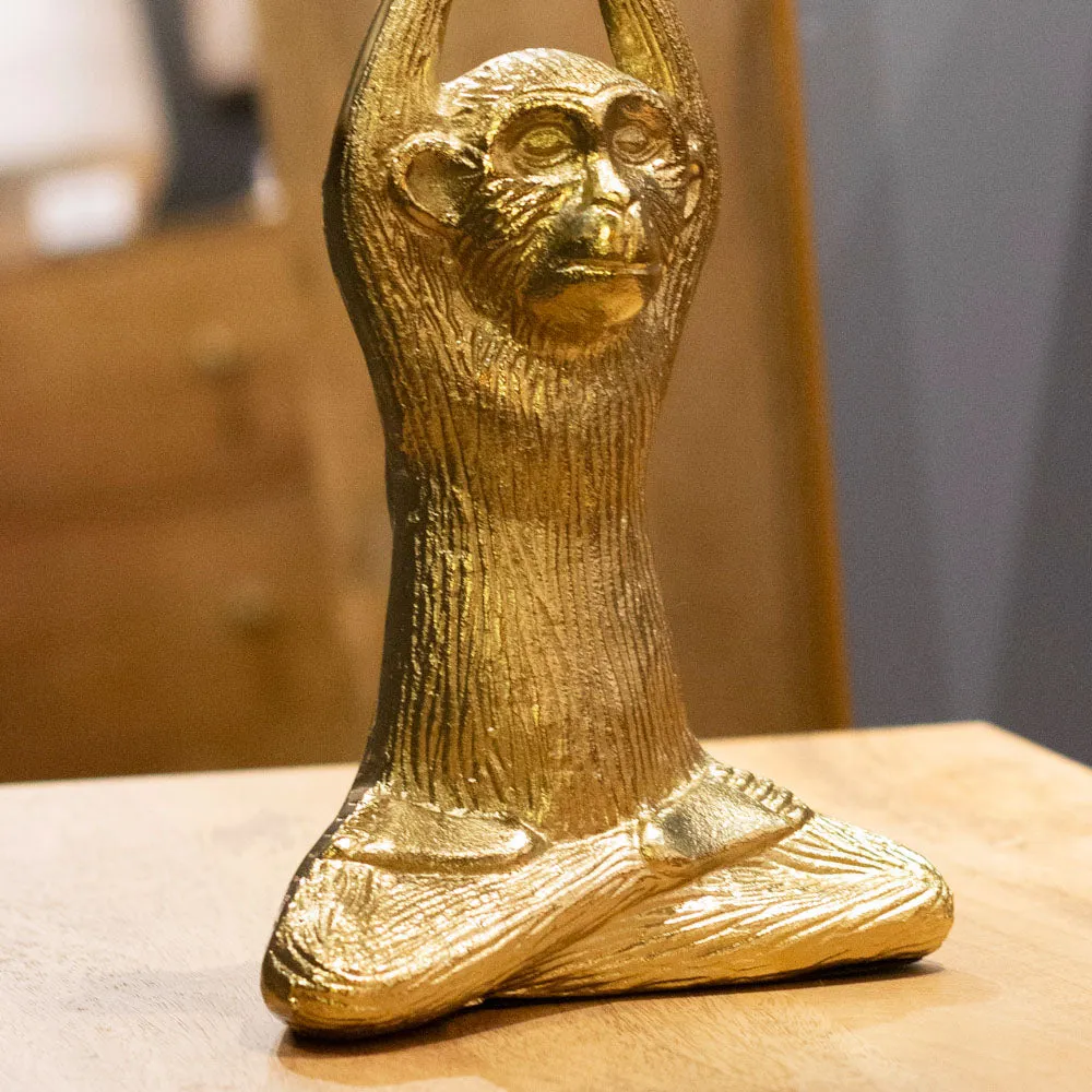 Gold Safari Monkey Namaste