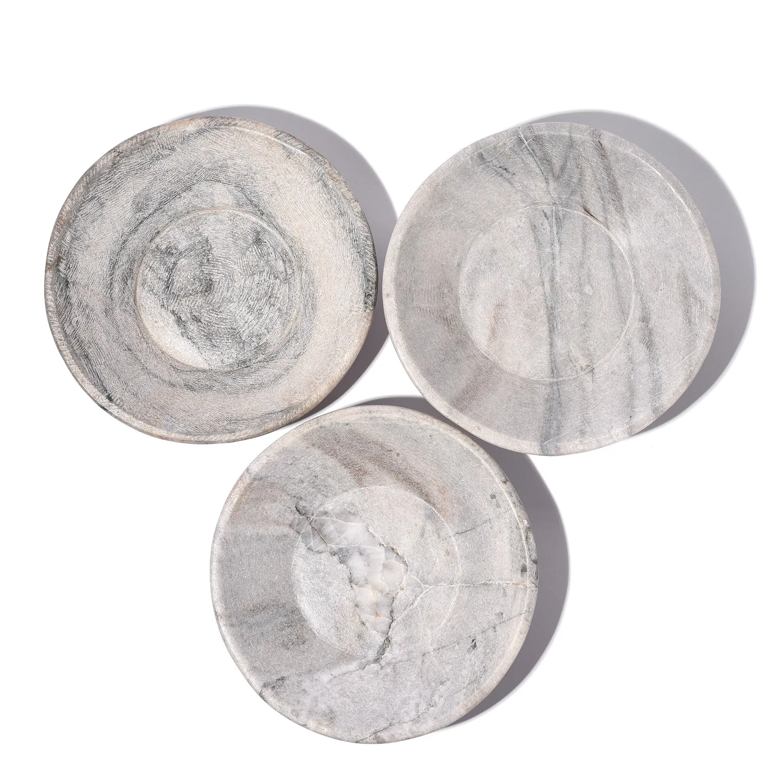 Hand Carved Indian Marble Bowl - 21cm