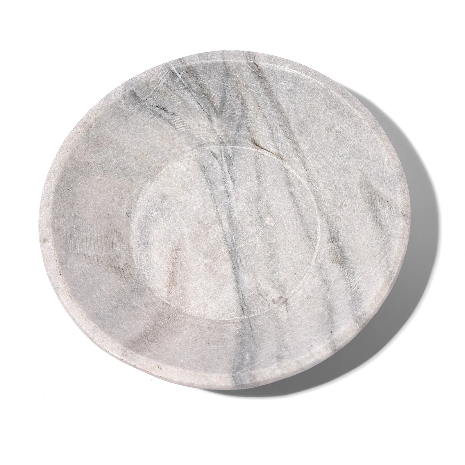 Hand Carved Indian Marble Bowl - 21cm
