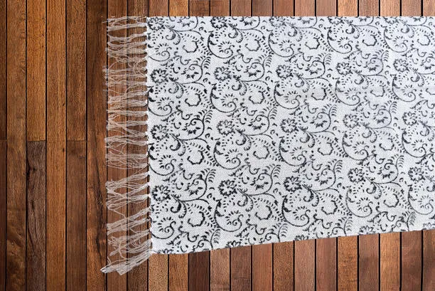 Handmade Beautiful French Block Print Cotton Dari Carpet