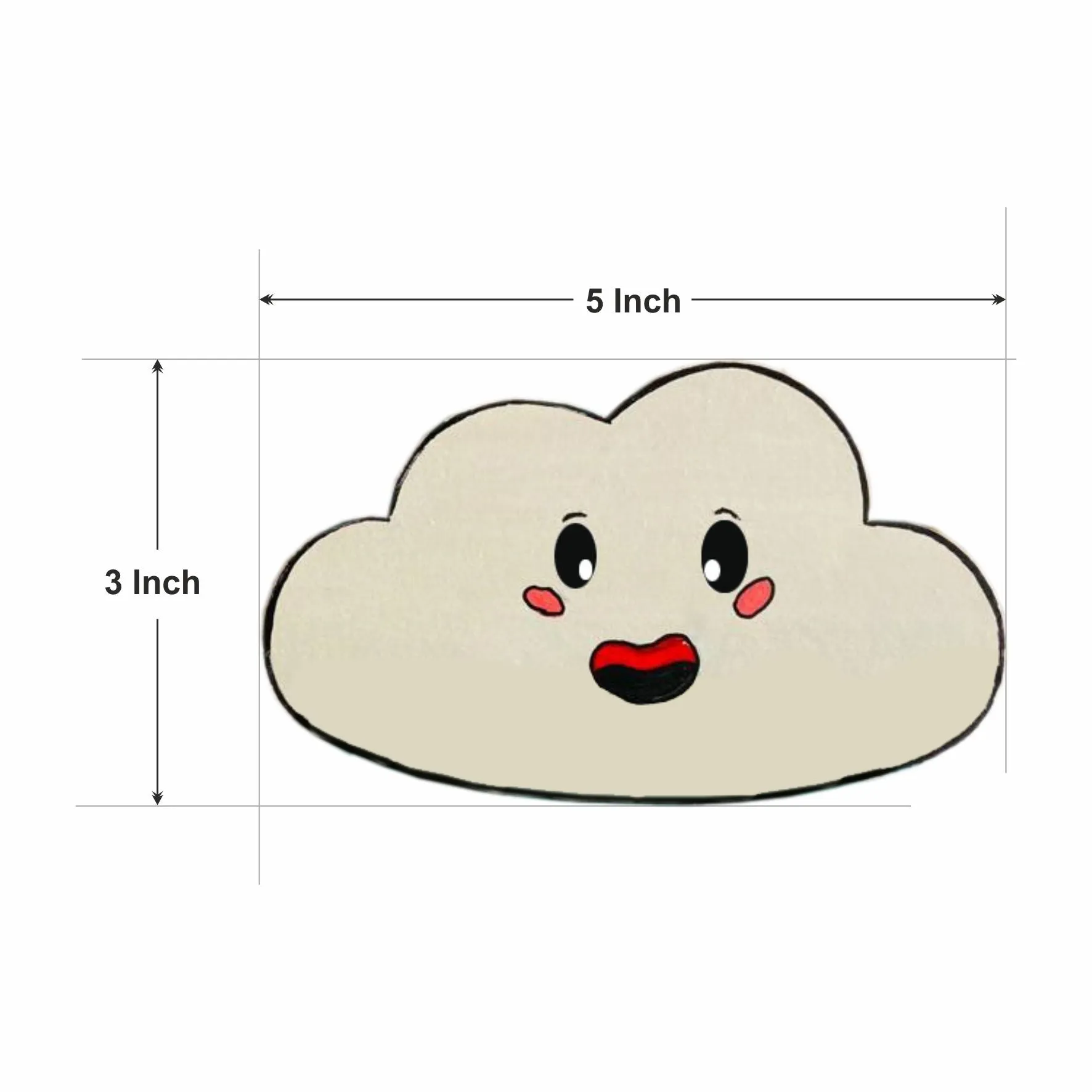 Happy Cloud Wooden Coaster Set Of 6 With Stand - Multi Color (3x5 Inch)