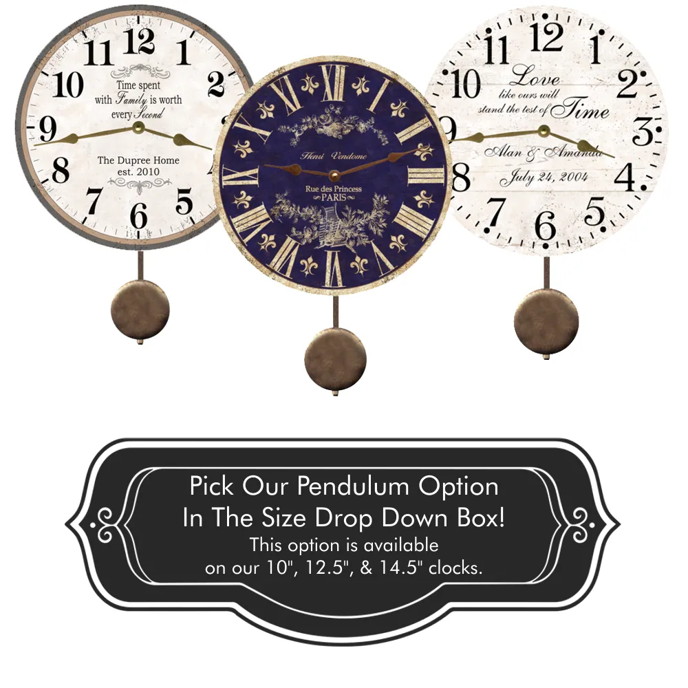 Holiday Wall Clock-Christmas Clock- Mistletoe Clock