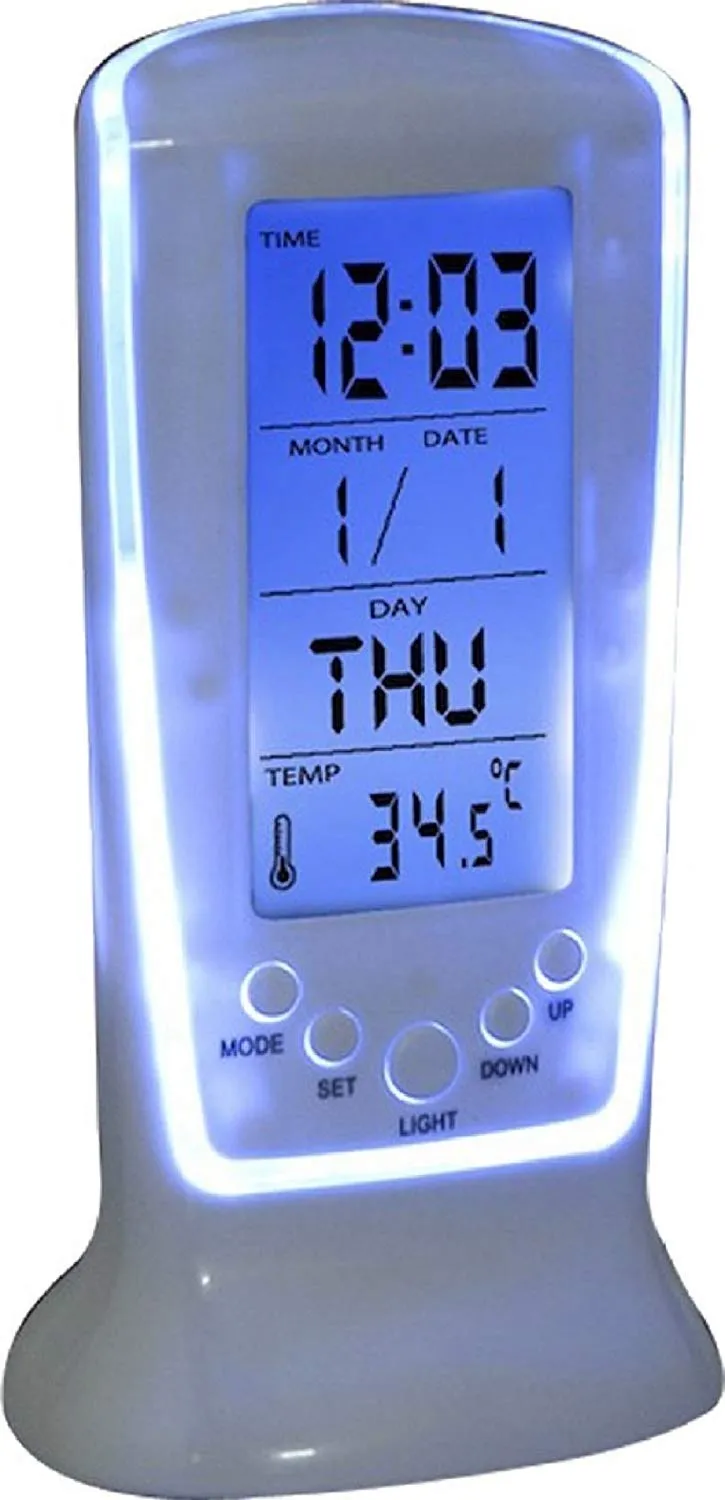 Hoshila172 Digital White Clock