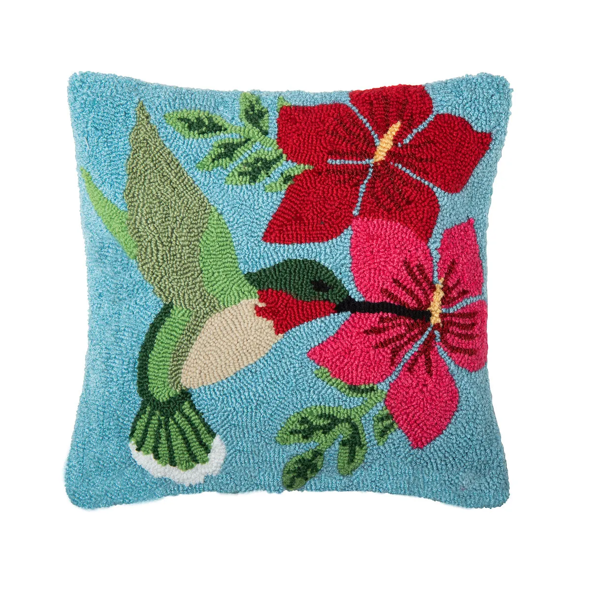 Hummingbird Floral Pillow