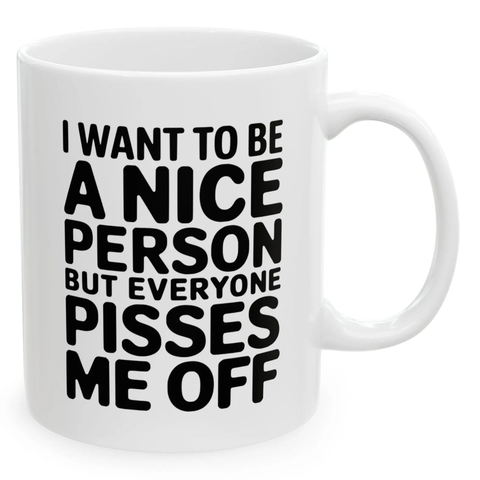 I Want To Be A Nice Person But Funny Christmas Birthday Gift 11oz Coffee Mug