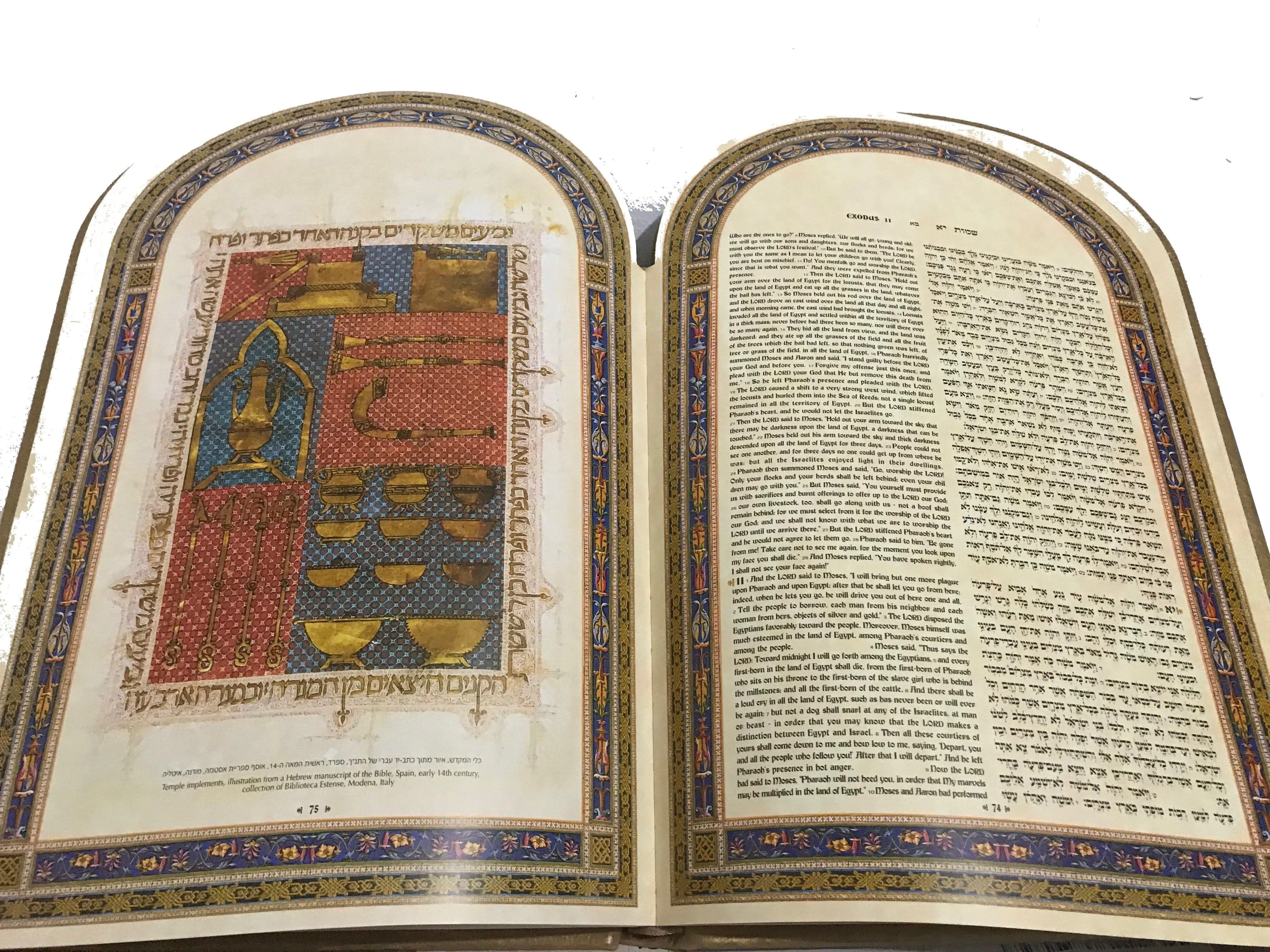 Illuminated Torah - English Hebrew Leather