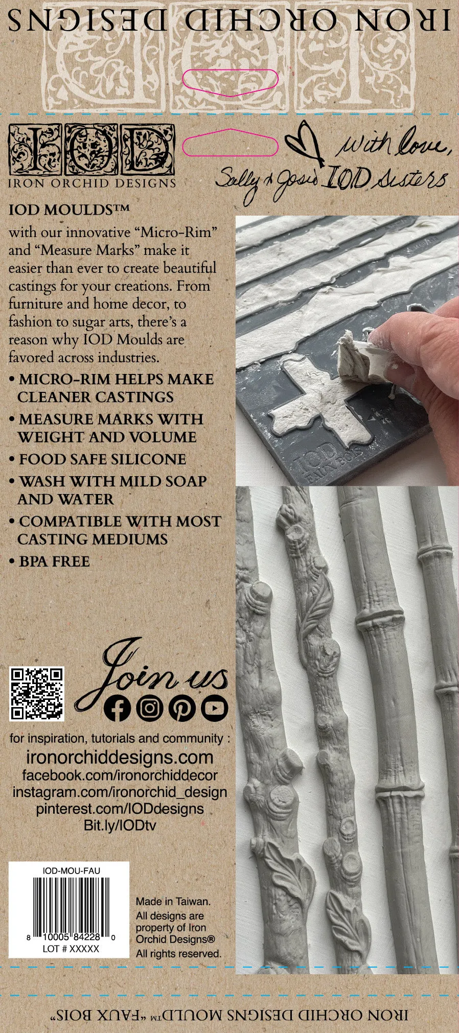 IOD Faux Bois Mould