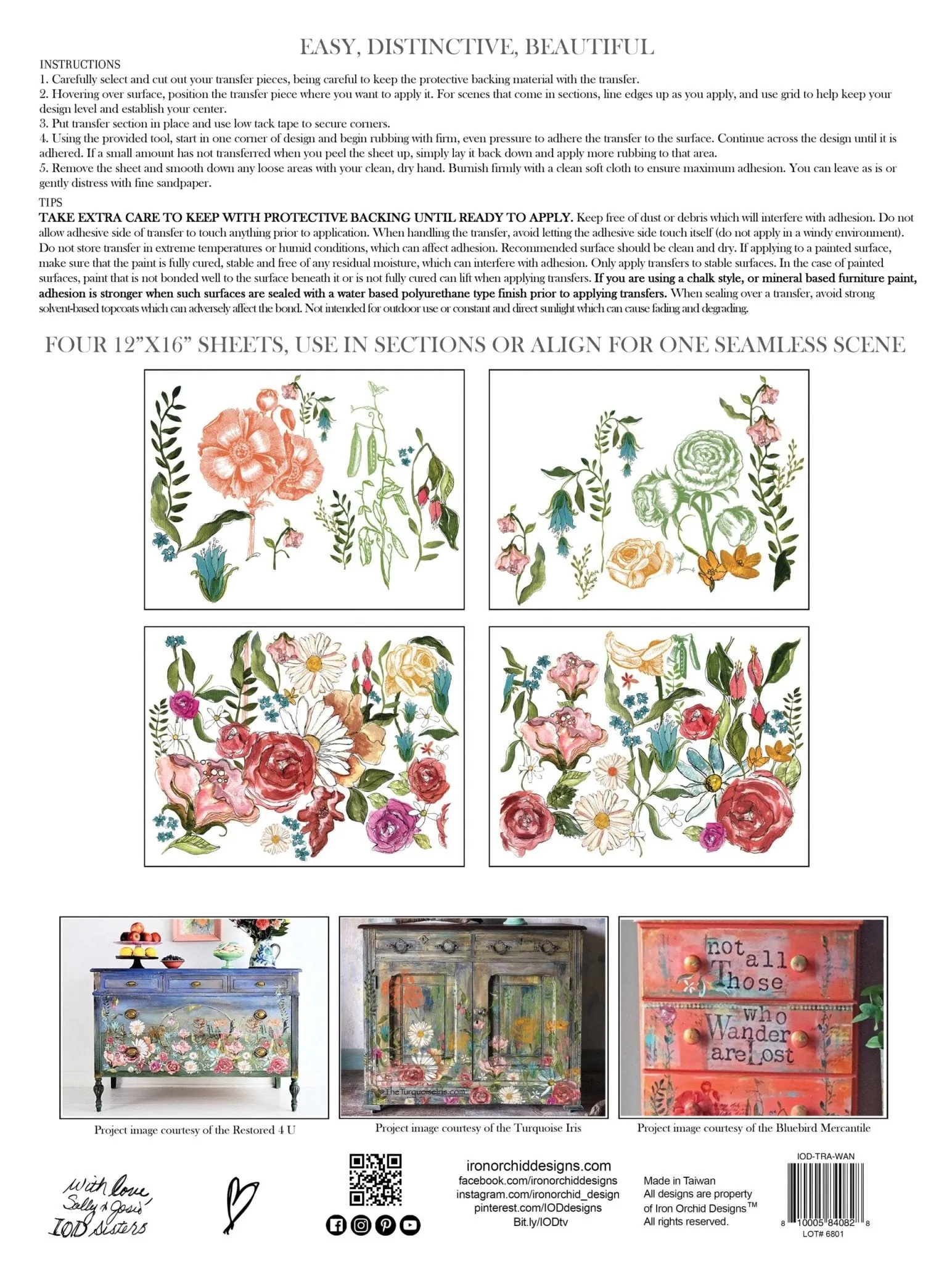 IOD Wander Decor Transfer - Iron Orchid Designs