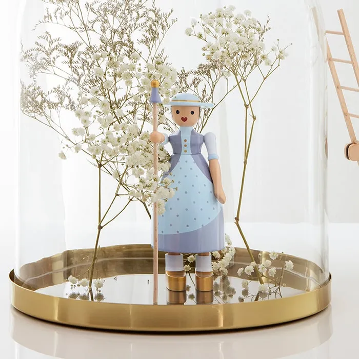 Kay Bojesen Shepherdess, Light Blue, H: 7.9"
