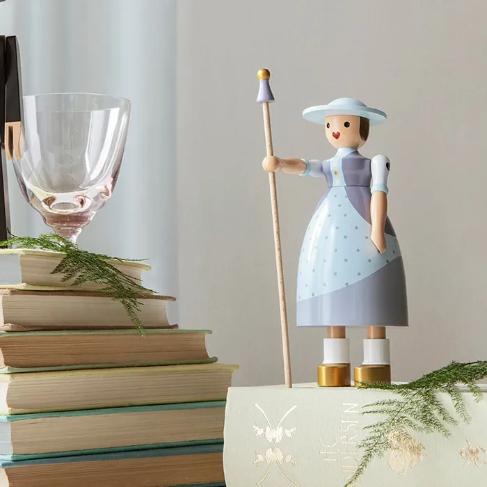 Kay Bojesen Shepherdess, Light Blue, H: 7.9"