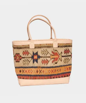 King Kennedy Golden Rug Bag with Natural Leather