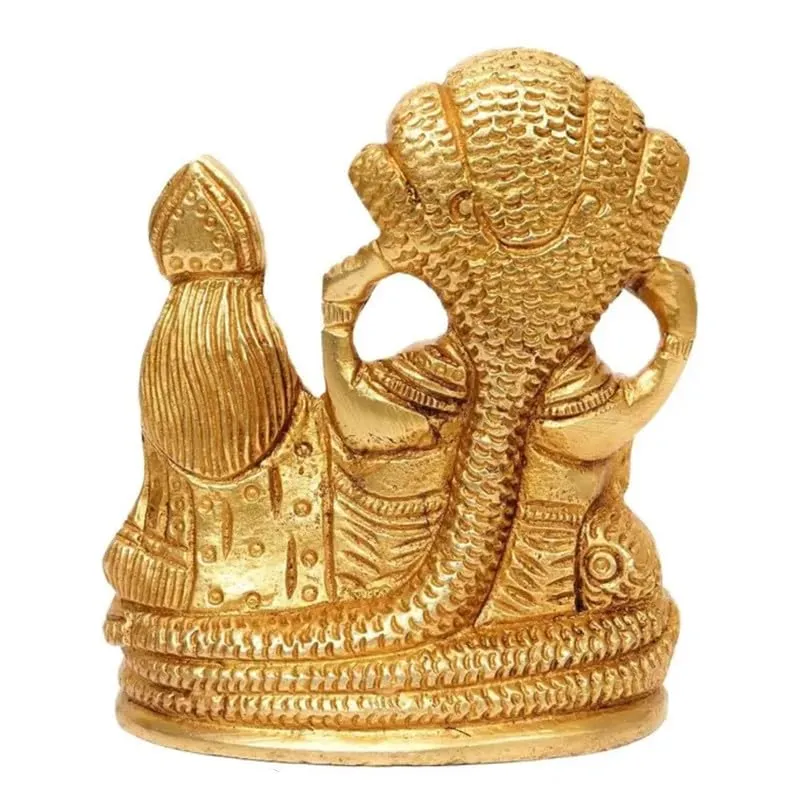 Krishna Enterprises Brass Vishnu and Laxmi Ji Murti/Statue for Home Temple || Office Temple || Gifting || Size : 10x5x10 Cms ||Golden.