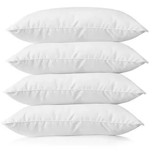 Kuber Industries Luxurious 4 Piece Microfibre Pillow Filler - 17"x27", White - CTKTC022195