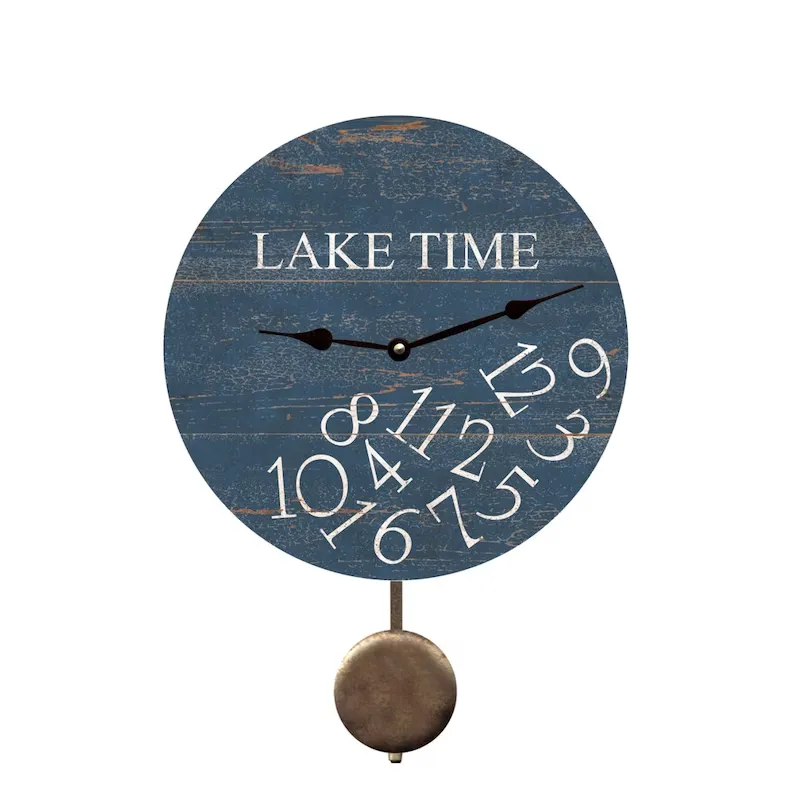 Lake Time Whatever Clock- Navy Blue