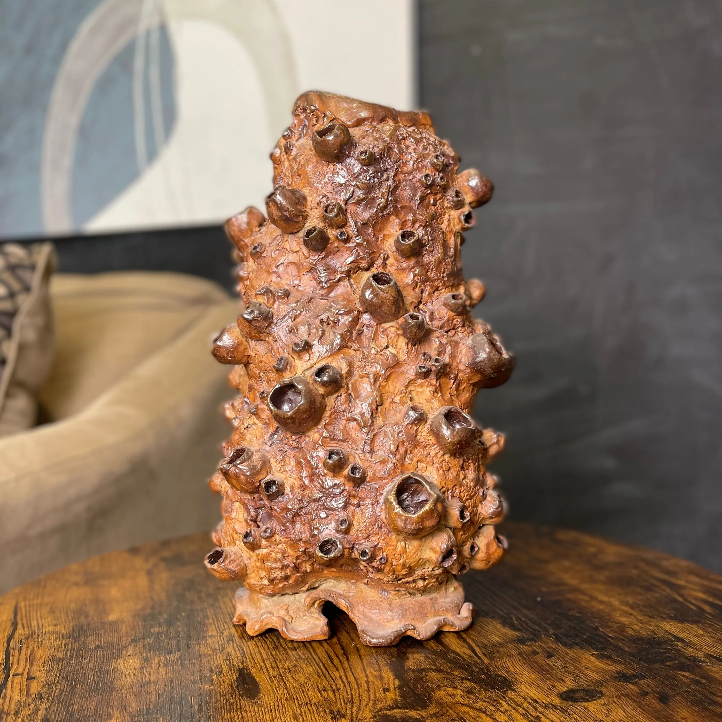 Large Barnacle Sculpture/ Vase - Wood Fired