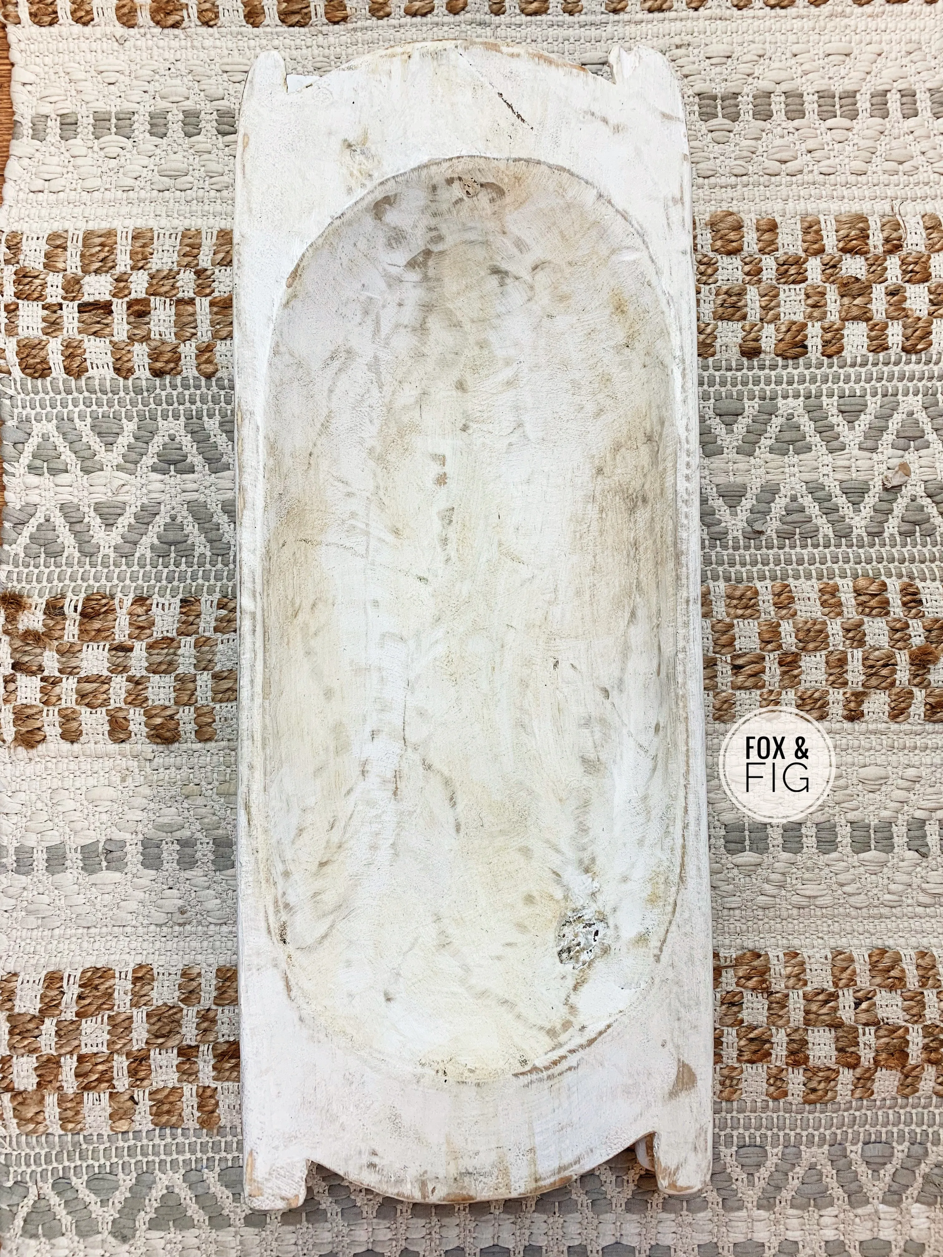 Large Eared White Dough Bowl