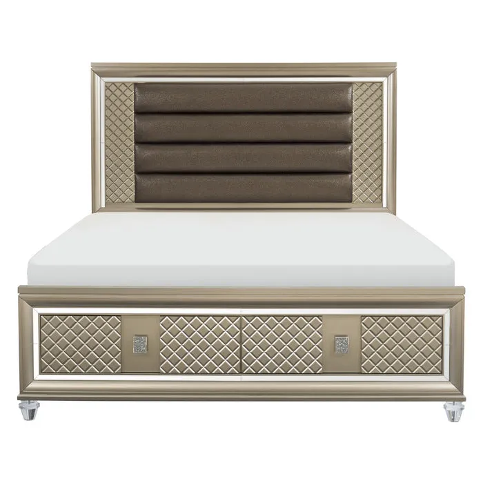 Loudon Gold Storage Bedroom Collection