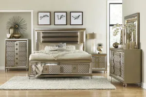 Loudon Gold Storage Bedroom Collection