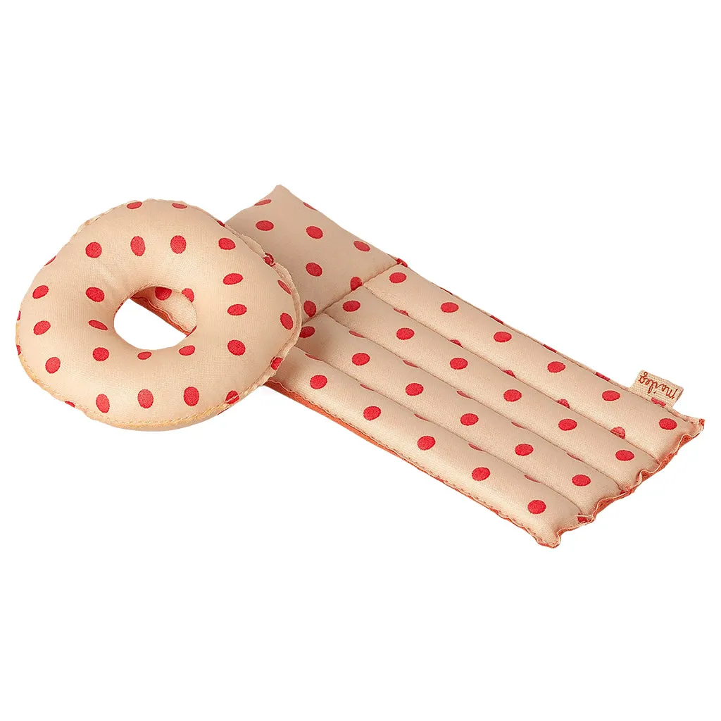 Maileg Toys Mouse Beach Air Mattress Red Dots