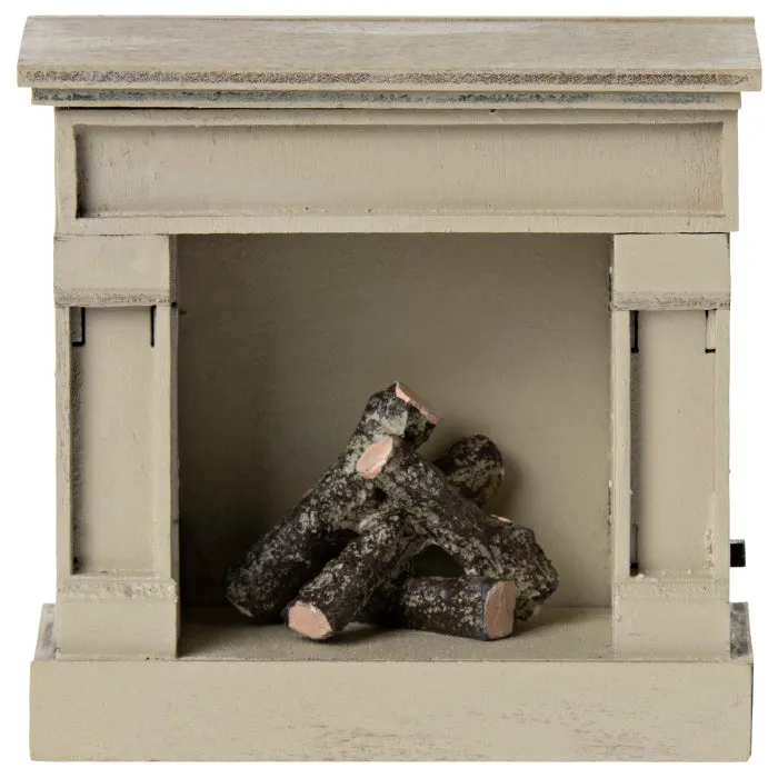 Maileg Toys Mouse Living Miniature Fireplace Off-White