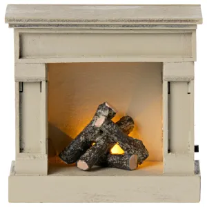 Maileg Toys Mouse Living Miniature Fireplace Off-White