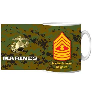 Marine Corps USMC Master Gunnery Sergeant Ceramic Mug 15 oz