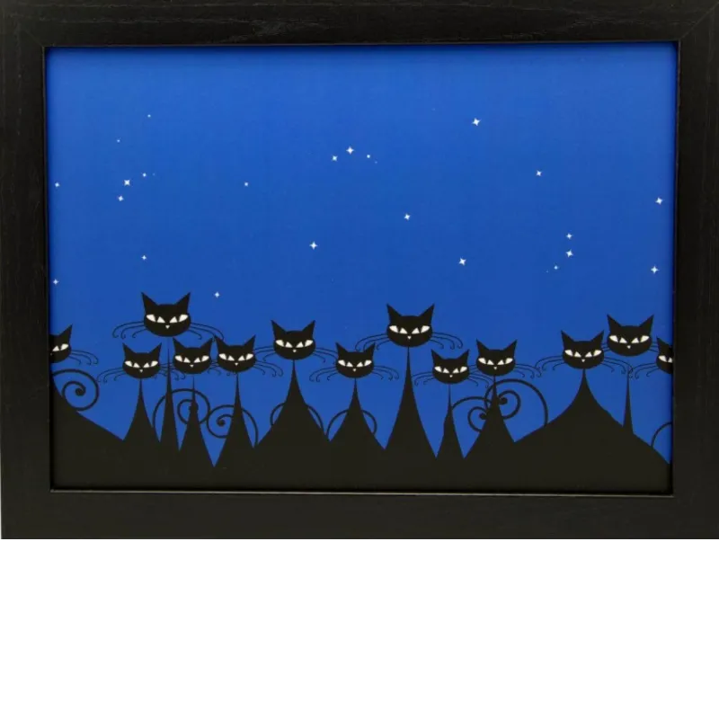 Midnight Cats Lap Tray by Fabulous Felines