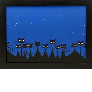 Midnight Cats Lap Tray by Fabulous Felines