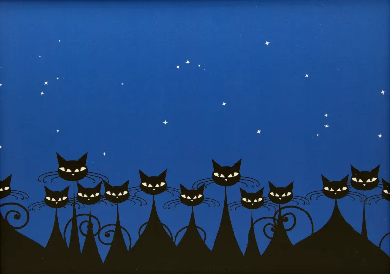 Midnight Cats Lap Tray by Fabulous Felines