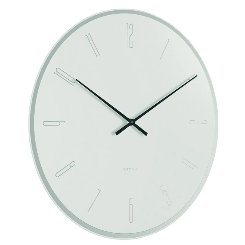 Mirror Numbers Wall Clock - White (40cm)