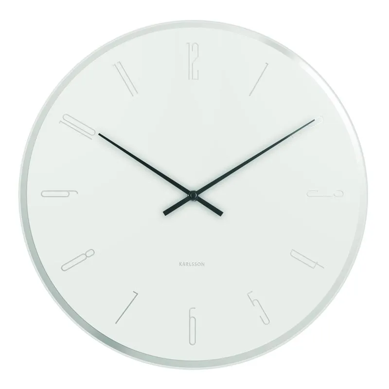 Mirror Numbers Wall Clock - White (40cm)