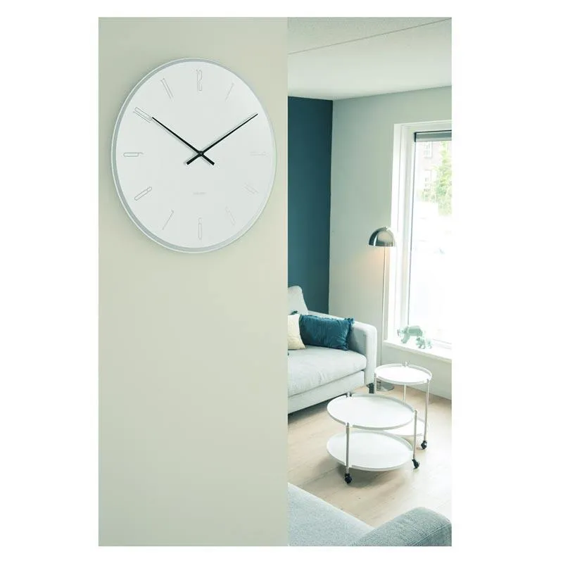 Mirror Numbers Wall Clock - White (40cm)