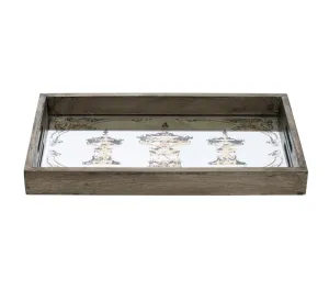 Mirrored Antiqued Tray