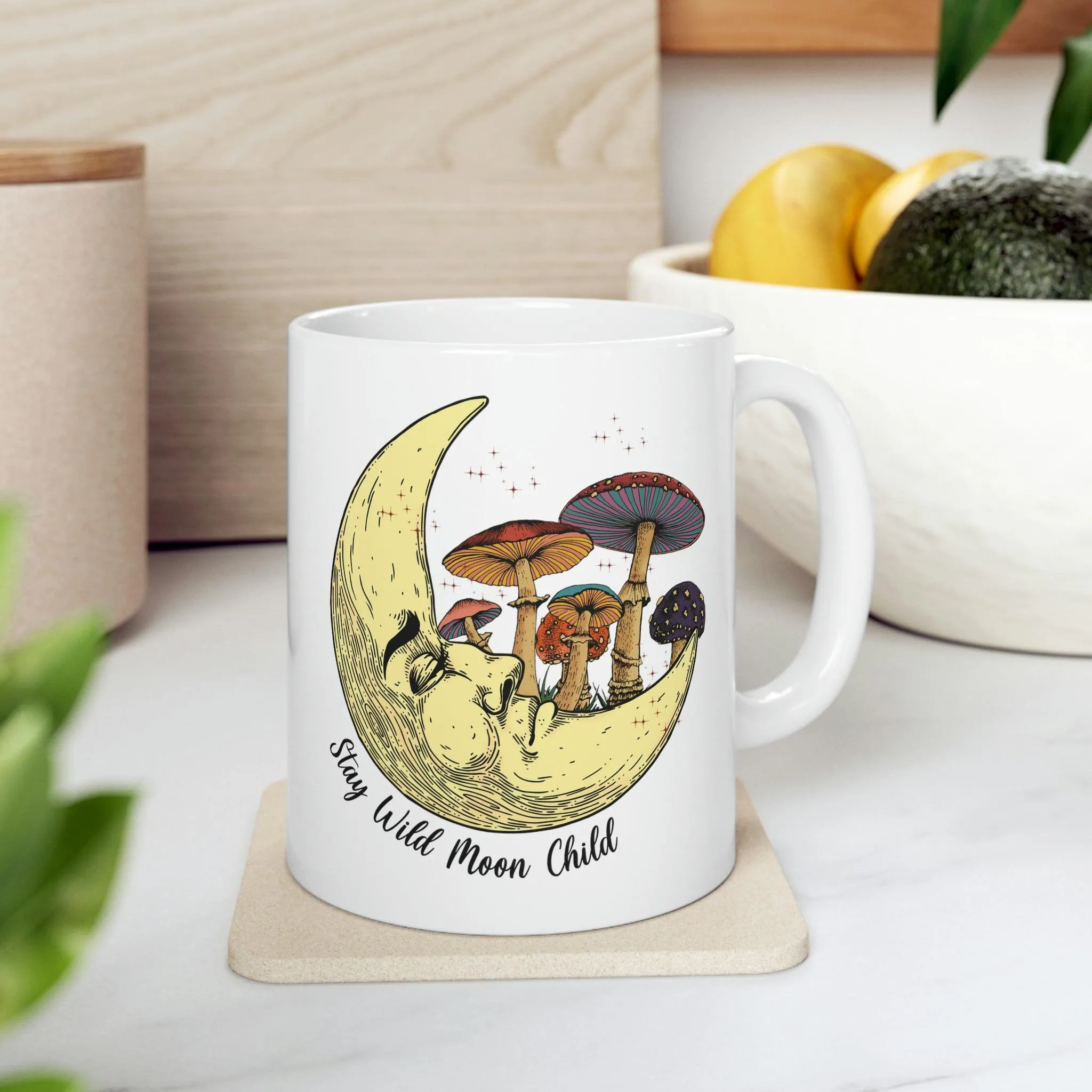 Mushroom Coffee Mug Stay Wild Moon Child
