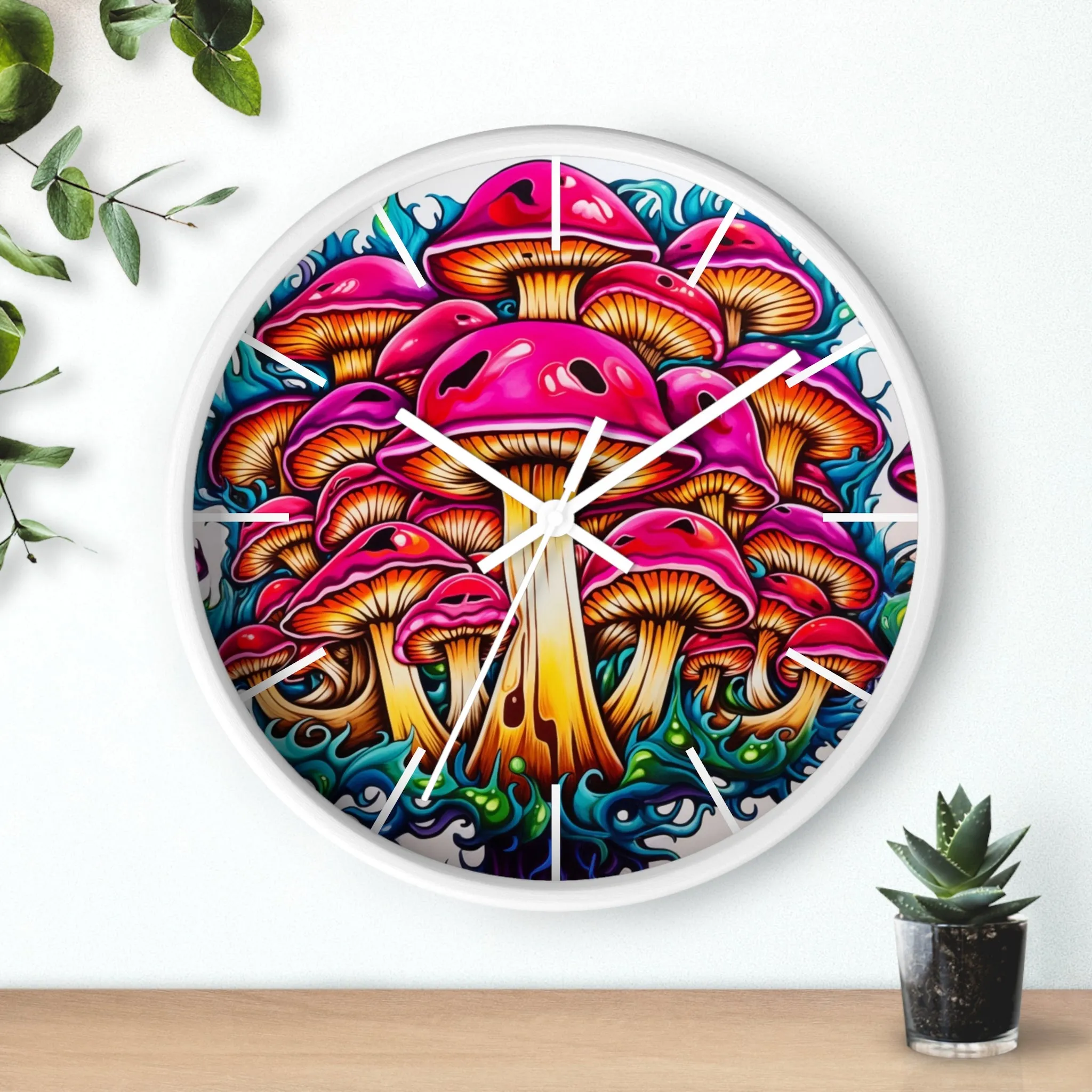 Mushroom Mystique 10" Wall clock