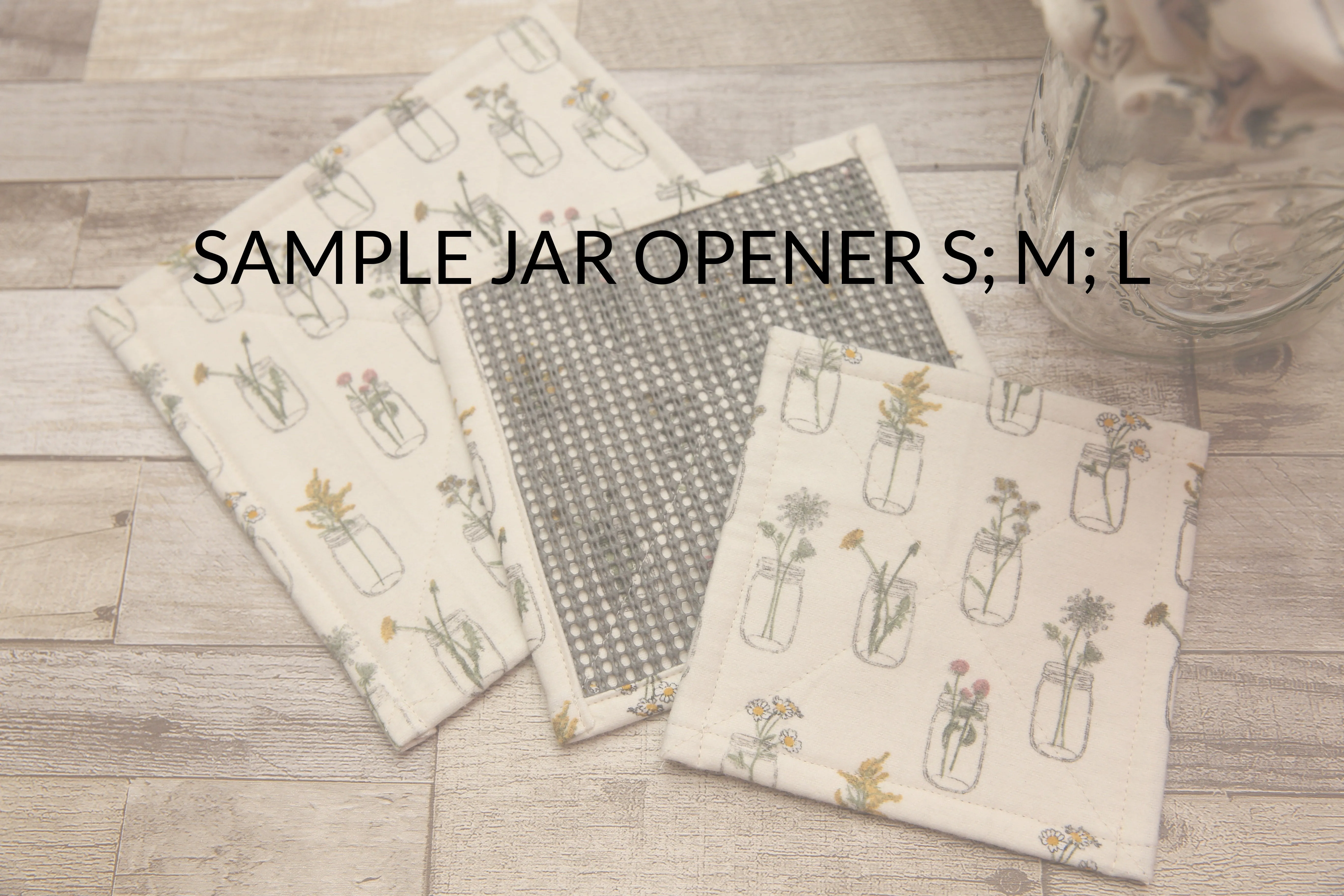 NON-PROP (YELLOW Daisies) Bowl, Jar, Cup, Plate COVERS; Hot Pad; Jar Opener; YELLOW Daisies; MADE TO ORDER