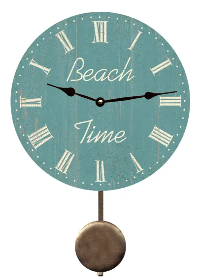 Ocean Green Beach Time Clock