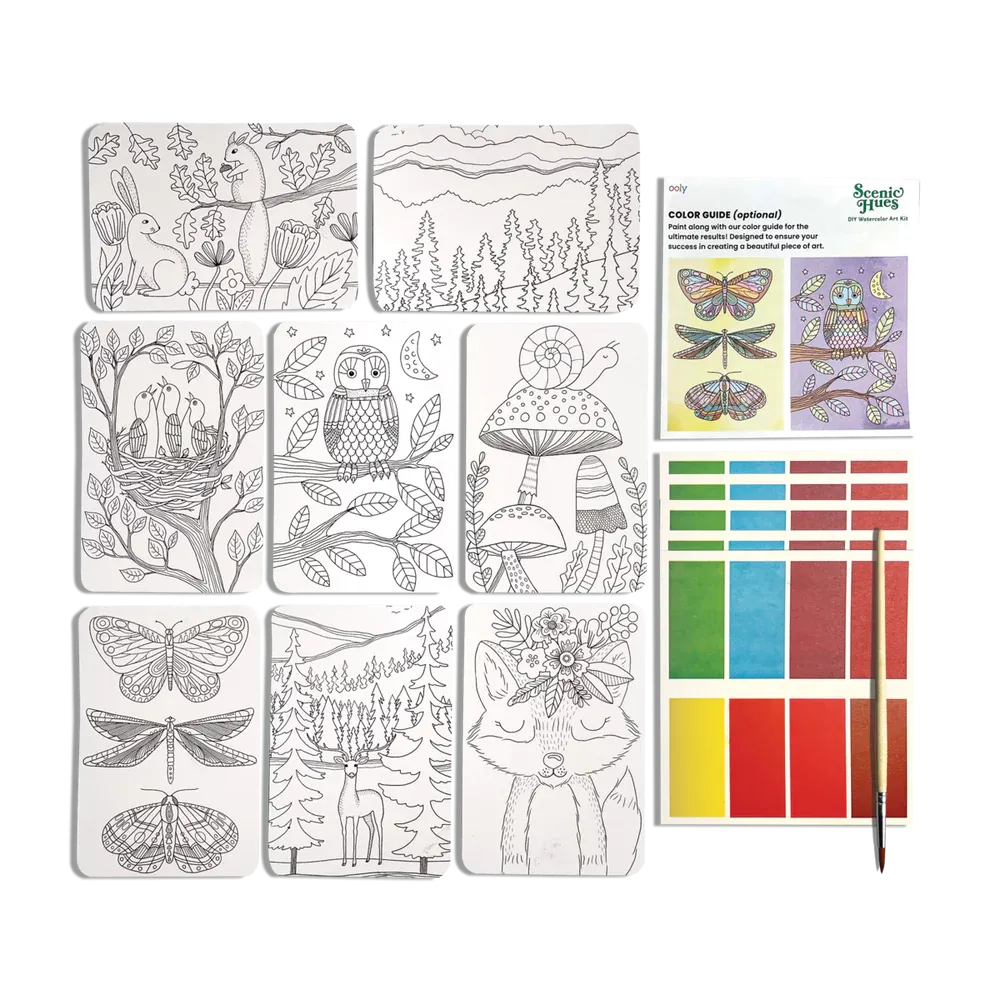 Ooly Scenic Hues DIY Watercolor Art Kit - Forest Adventure