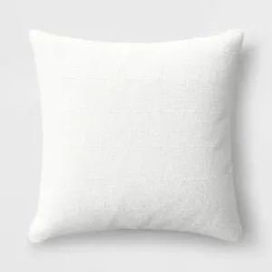 Open Box Oversized Woven Cotton Striped Square Throw Pillow Ivory - Threshold
