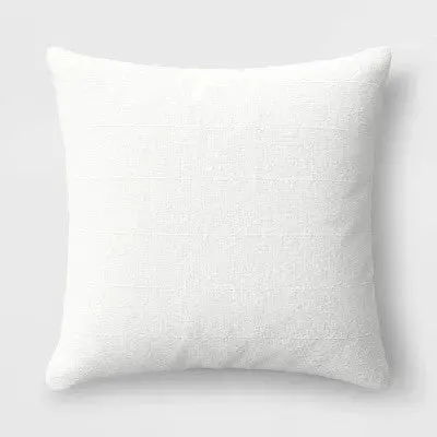Open Box Oversized Woven Cotton Striped Square Throw Pillow Ivory - Threshold
