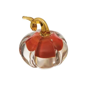 Orange Glass Pumpkin Figurine