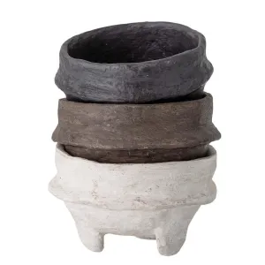 Paper Mache Deco Bowl - set of 3