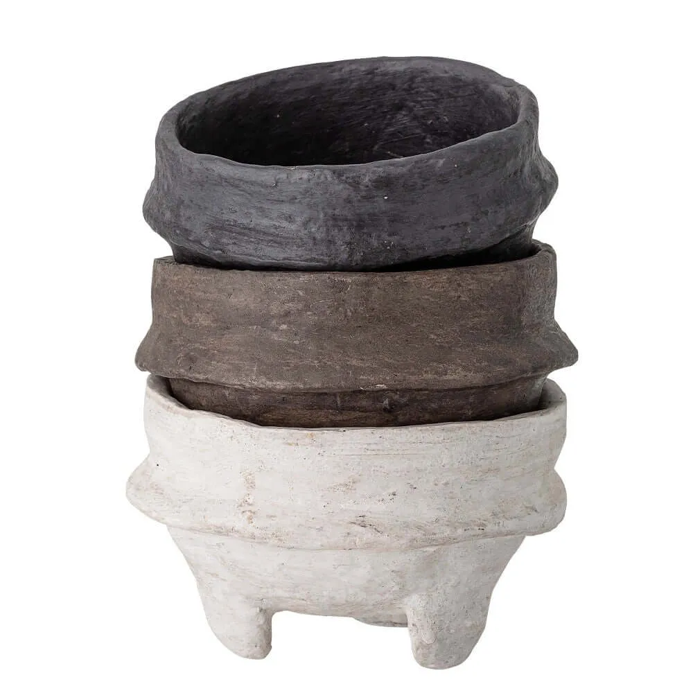 Paper Mache Deco Bowl - set of 3