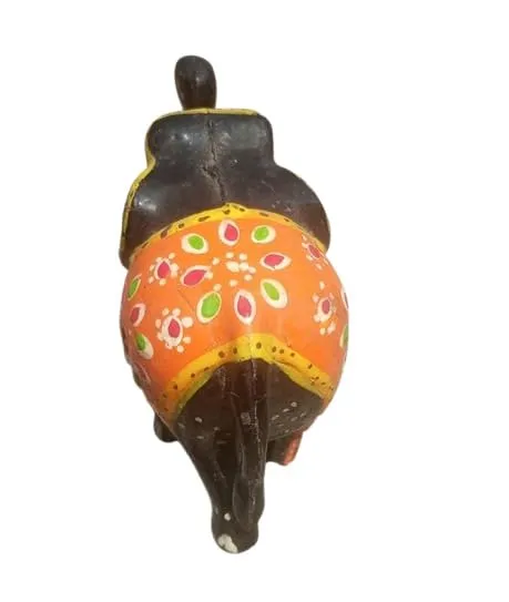 Paper Mache Elephant Action Showpiece for Home Décor(11X08) CM